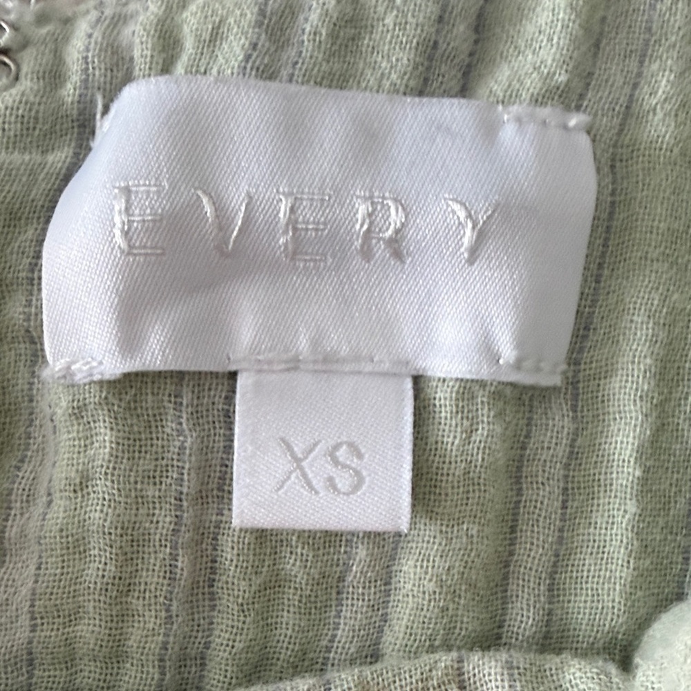 Every Babydoll Sage Green Puff Sleeve Mini Dress XS - Picture 2 of 7